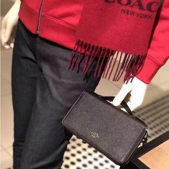 NWT Coach Double Zip Travel Organizer Black / F23334 Retail $295